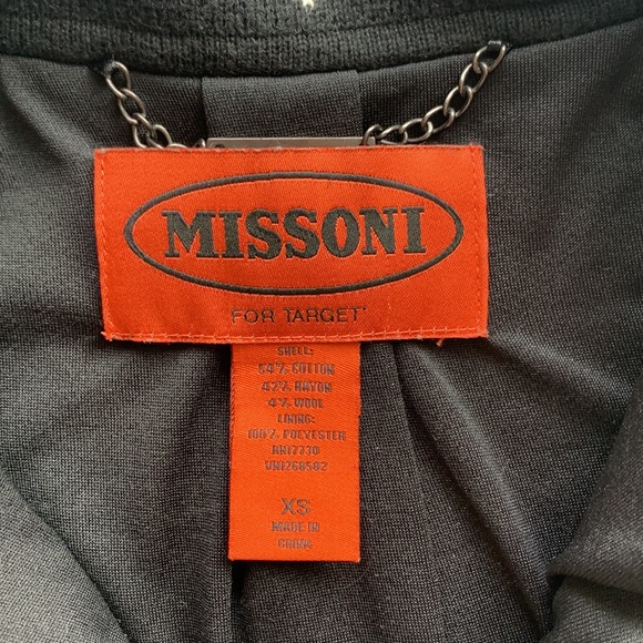 Missoni for Target black & white Chevron Print Knit Dress Coat XS - Picture 4 of 10